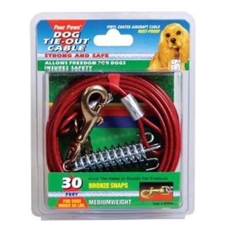 FOUR PAWS INTERNATIONAL Four Paws 456902 Red Med Cable Tieout 30 Ft. 456902